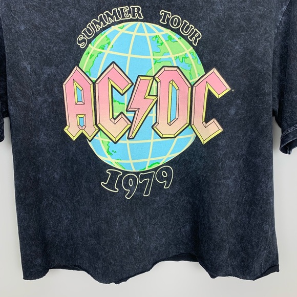 AC/DC Summer Tour Graphic Band Tee Cropped - Picture 4 of 4
